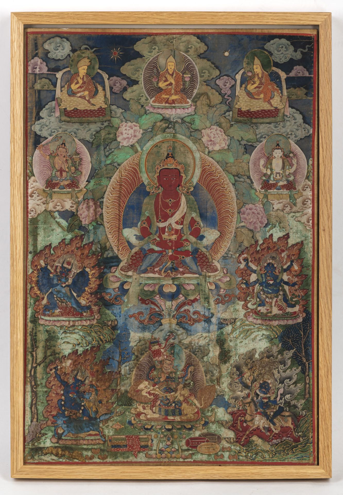 A FINE THANGKA DEPICTING AMITAYUS - Image 2 of 2