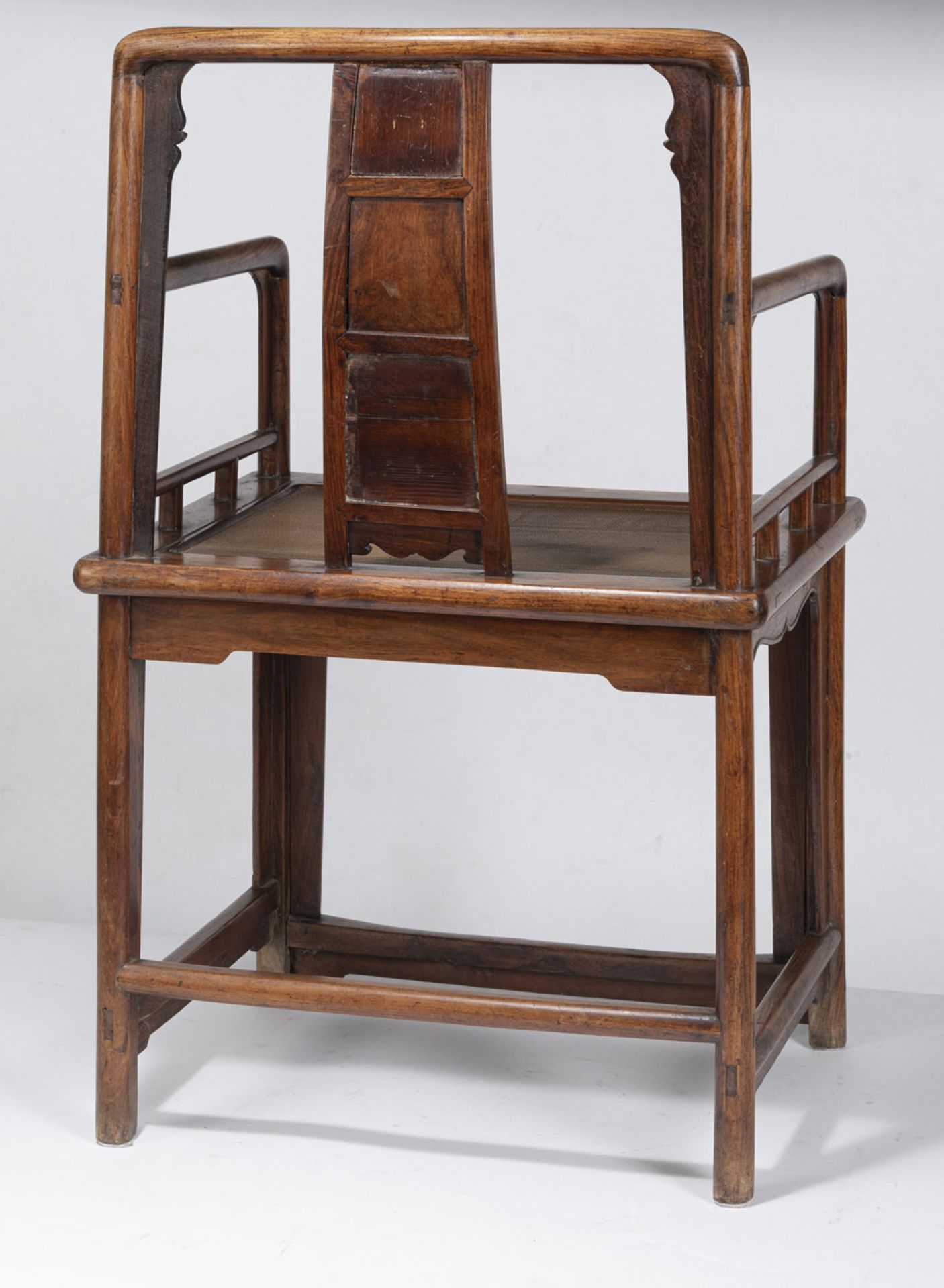 A FINE HUANGHUALI AND BURLWOOD CHAIR - Image 7 of 8