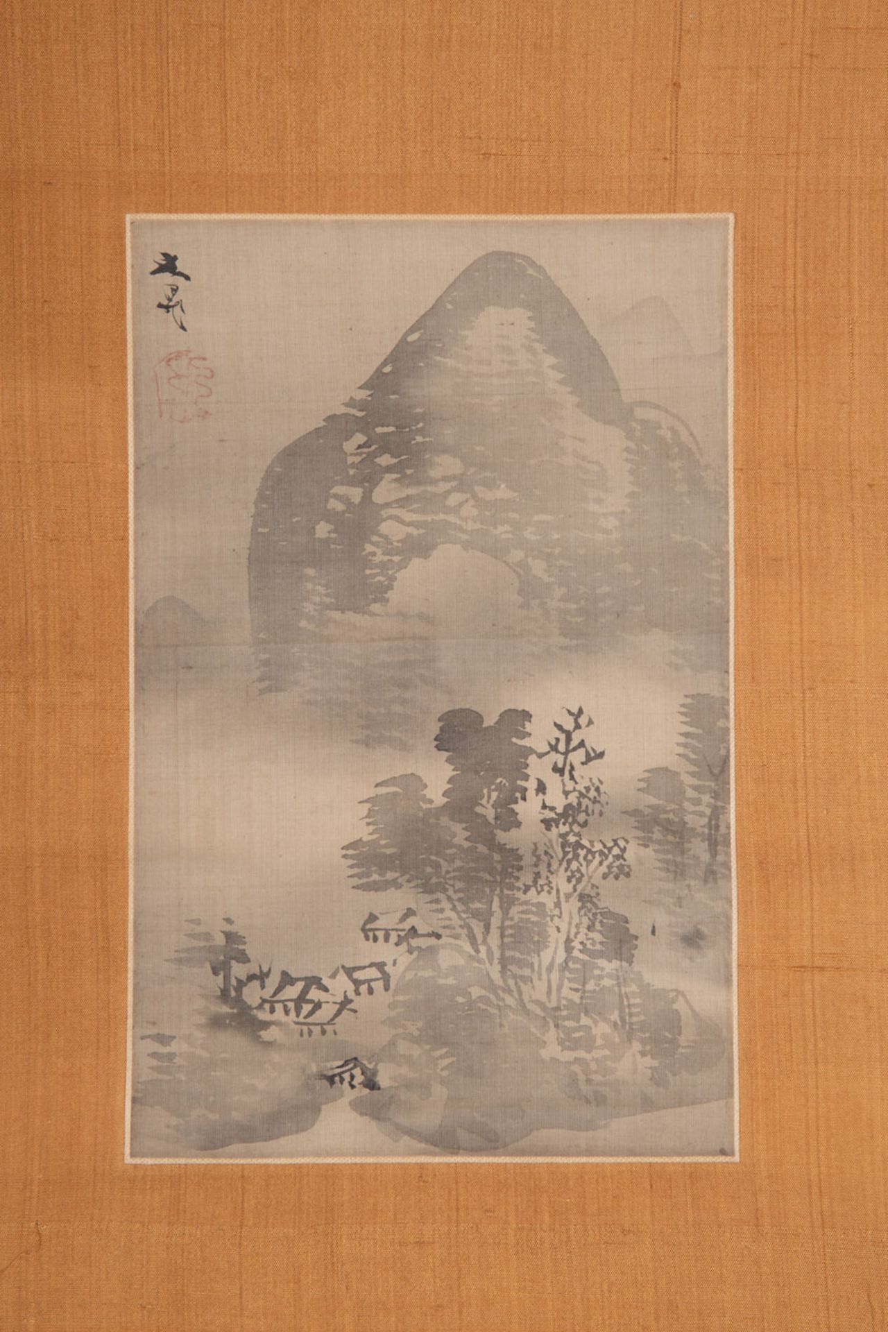 A GROUP OF HANGING SCROLLS DEPICTING MOUNTAIN LANDSCAPES AND A CALLIGRAPHY - Image 7 of 11