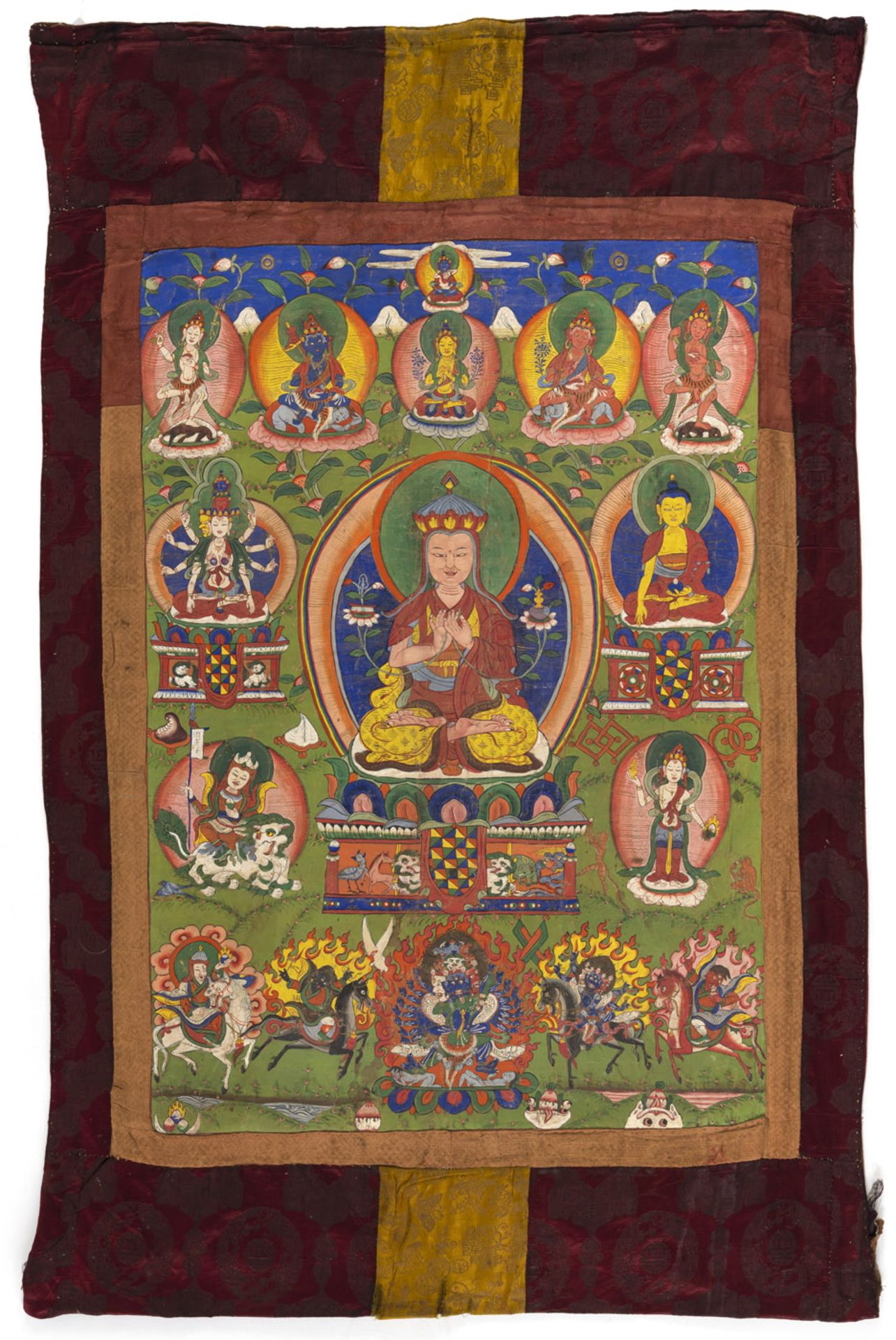 Darstellungen eines Lama und Gottheiten aus der Bon-Tradition - Bild 2 aus 4
