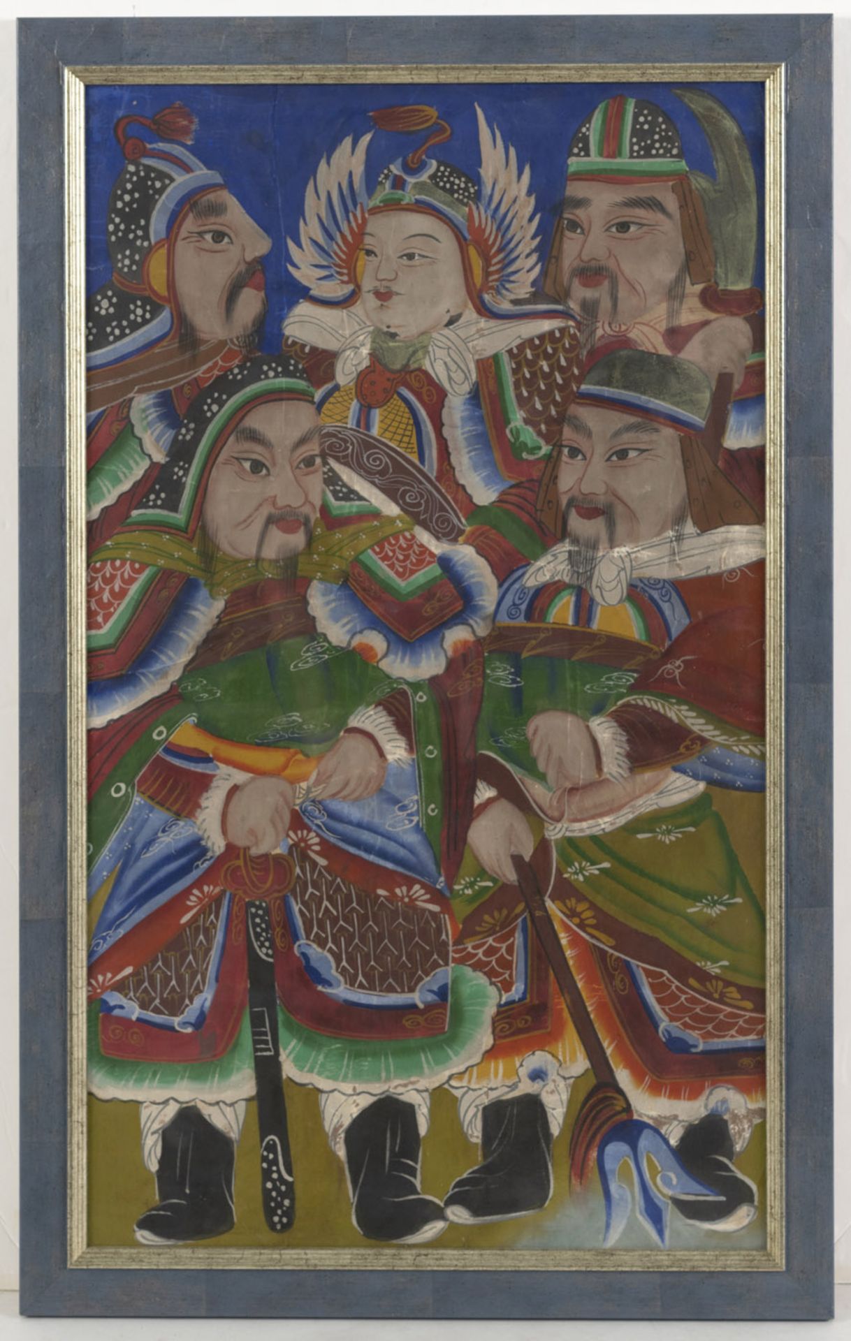 A POLYCHROME PAINTINGS OF FIVE GENERALS - Image 2 of 2