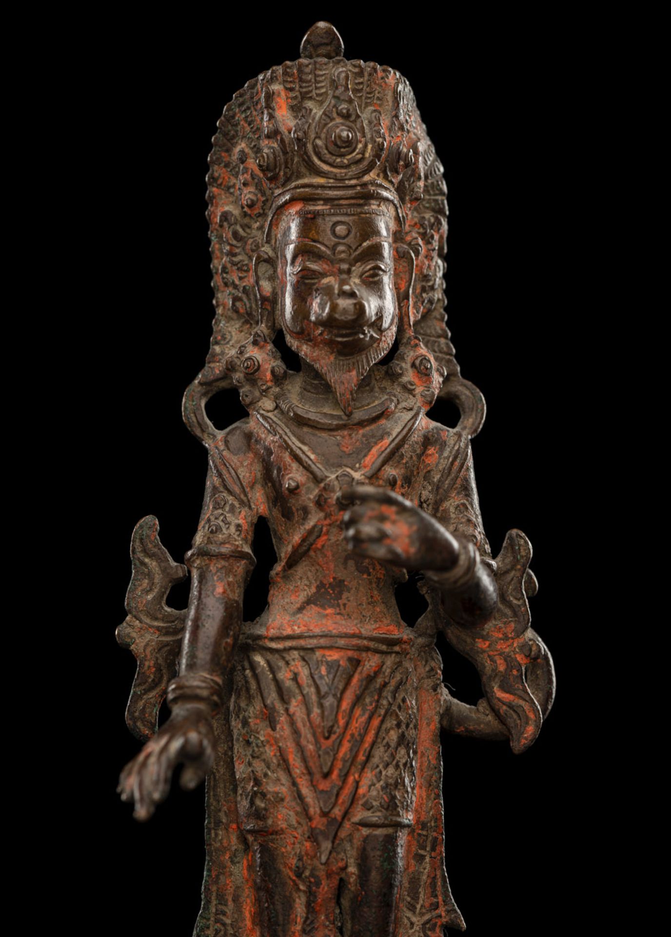 Kupferfigur des Hanuman - Bild 4 aus 4