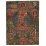 Thangka mit Darstellung des Vajrasattva in Yab-yum