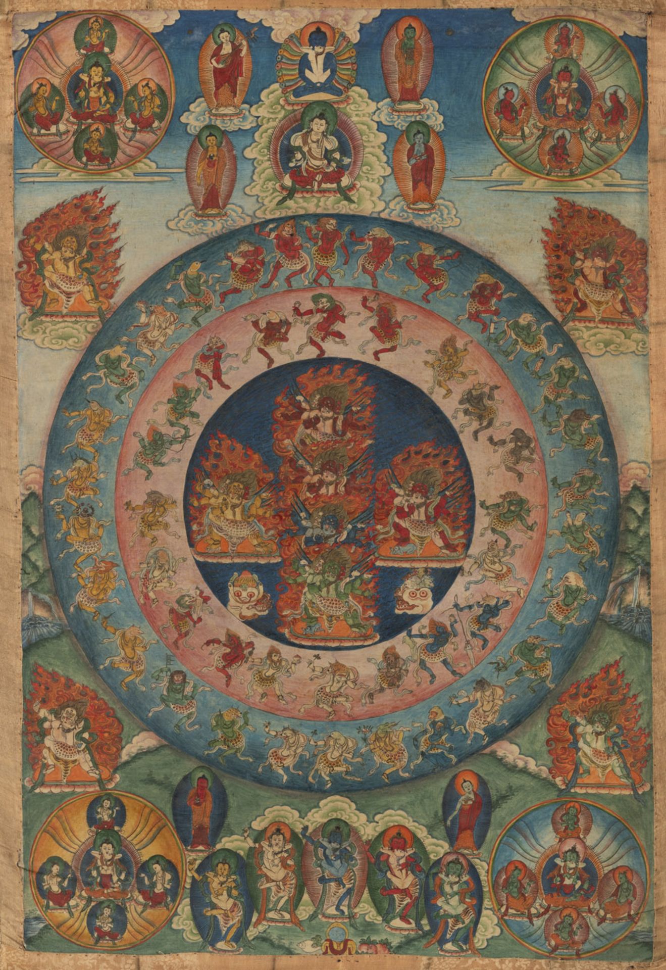 Mandala-Thangka des Heruka