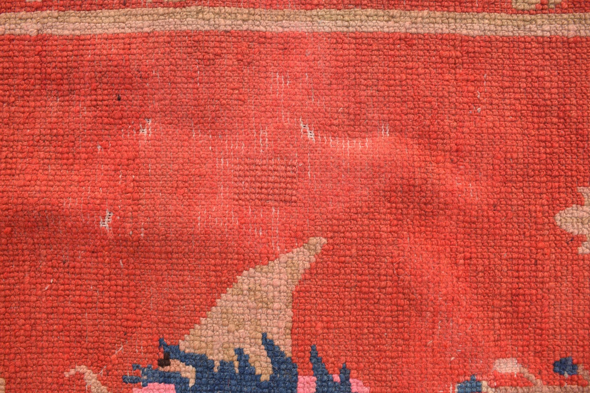 Paotou-Bildteppich mit Pfau auf Fels - Bild 7 aus 8
