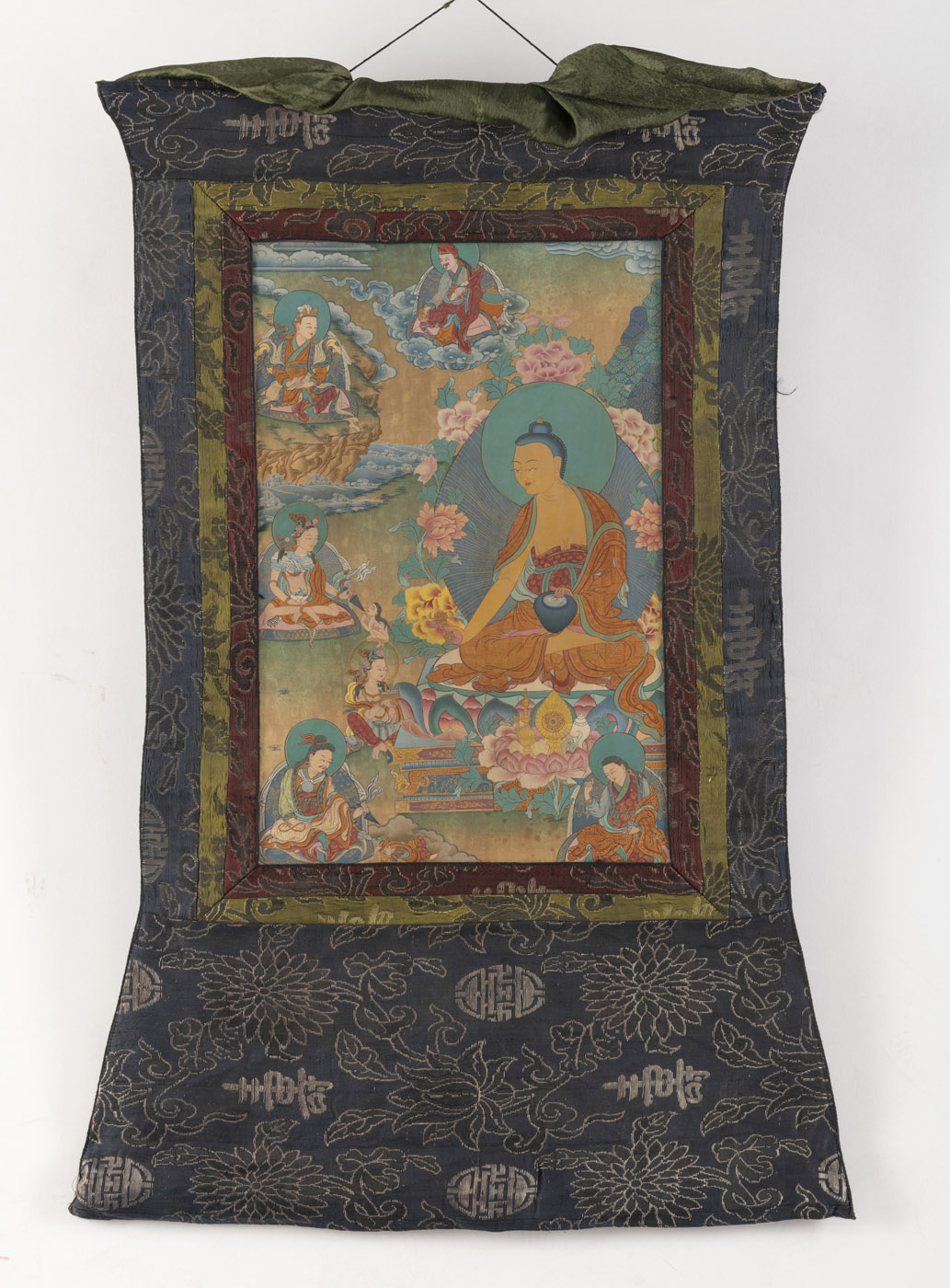 A GROUP OF NINE THANGKA DEPICTING BUDDHA, MAHAKALA AND OTHERS - Image 17 of 27