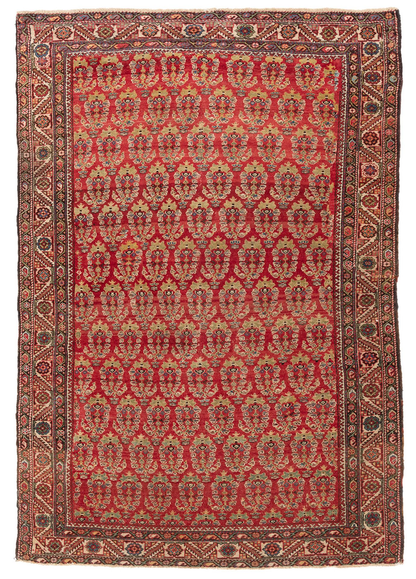 A FARAHAN RUG FRAGMENT