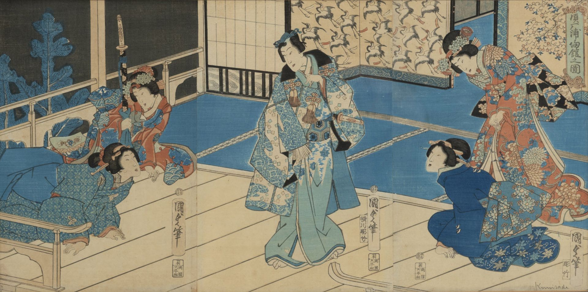 A TRIPTYCH BY UTAGAWA KUNISADA II (1823-1880)