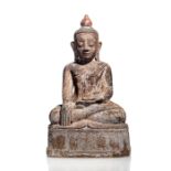 Skulptur des Buddha Shakyamuni aus Stein
