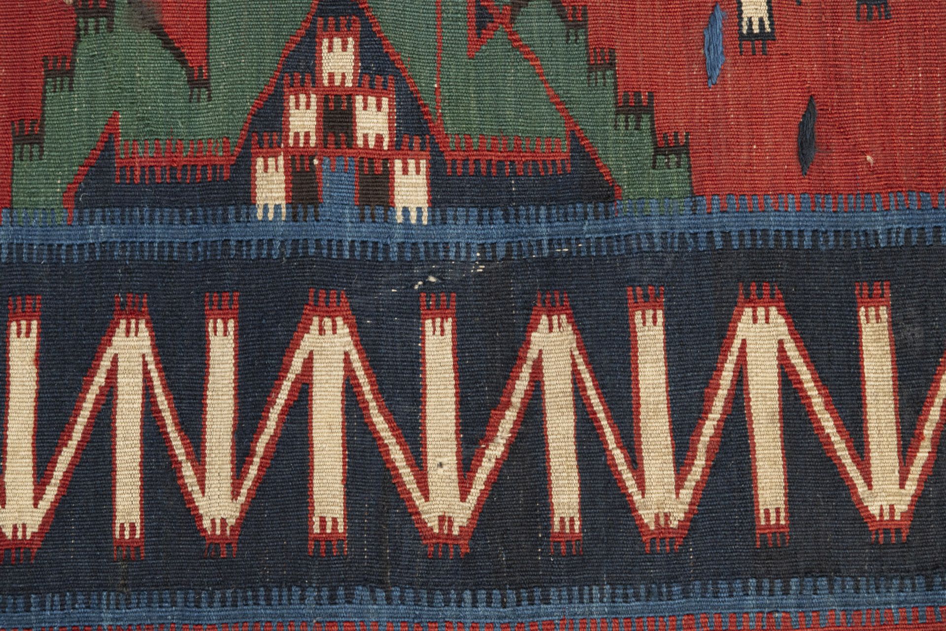 A FRAGMENT OF A KUBA KILIM - Image 2 of 7