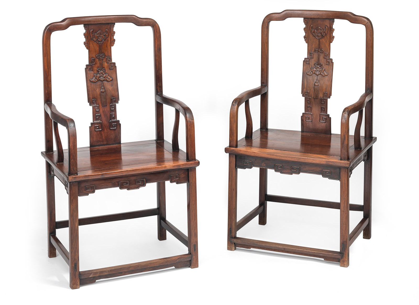 A PAIR OF 'HUANGHUALI' ARMCHAIRS