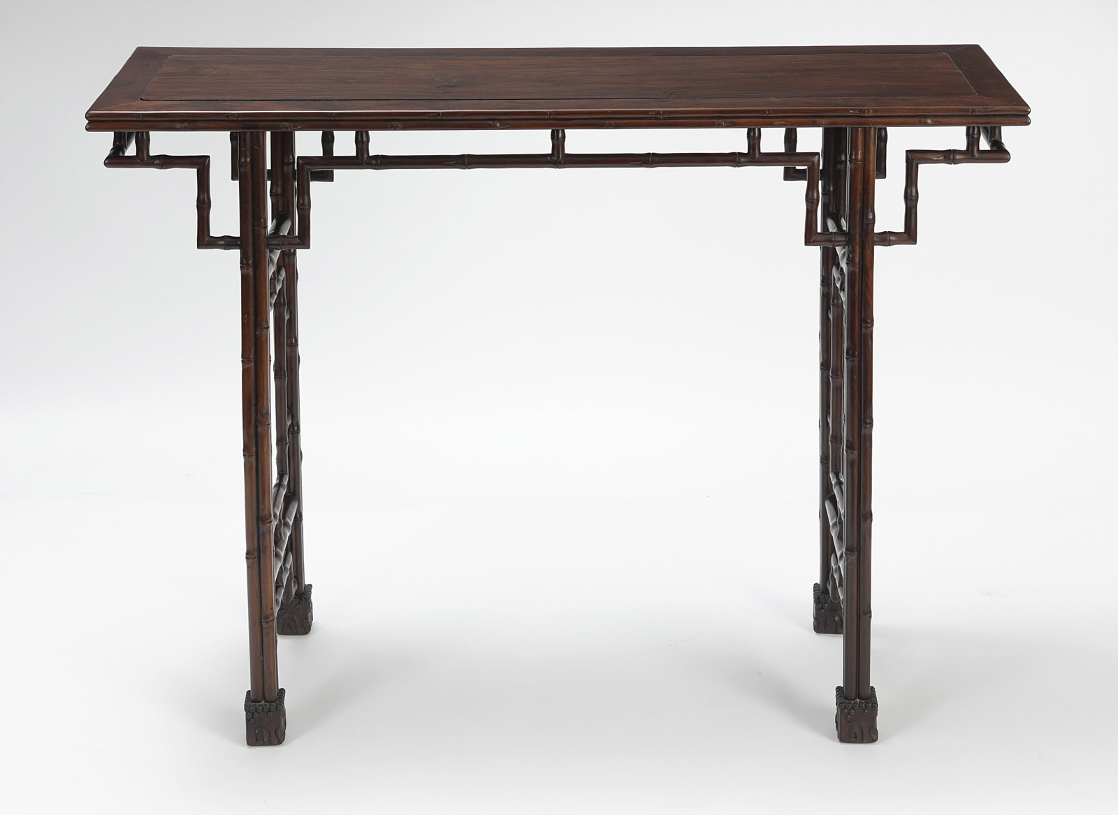 AN ALTAR TABLE WITH BAMBOO DECORATION - Image 2 of 4