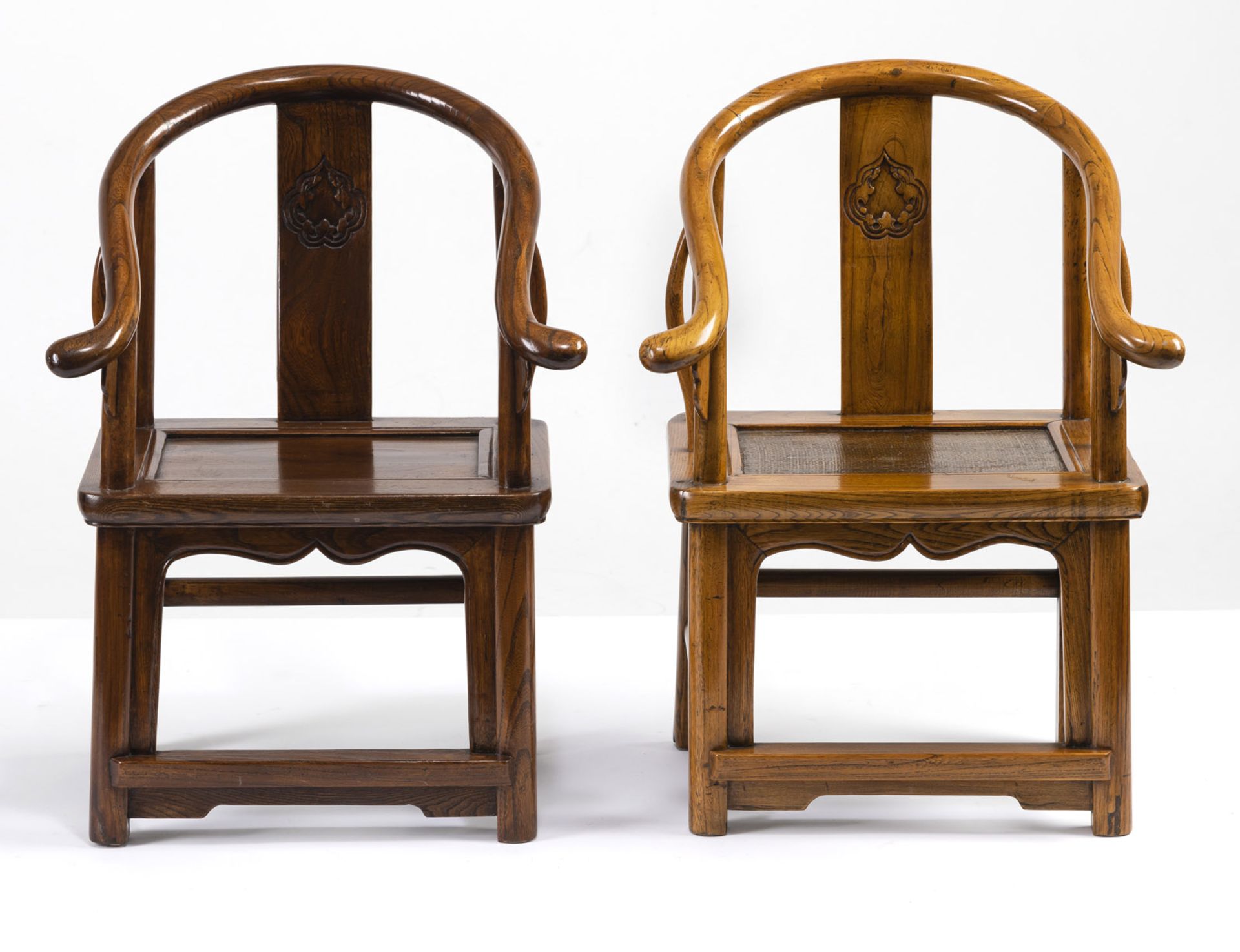 TWO WOODEN HORSESHOE-BACK ARMCHAIRS FOR CHILDREN - Image 2 of 5