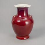 Balusterförmige Vase mit Flambé-Glasur