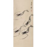 Liu Zhengming: Tuschmalerei mit Garnelen