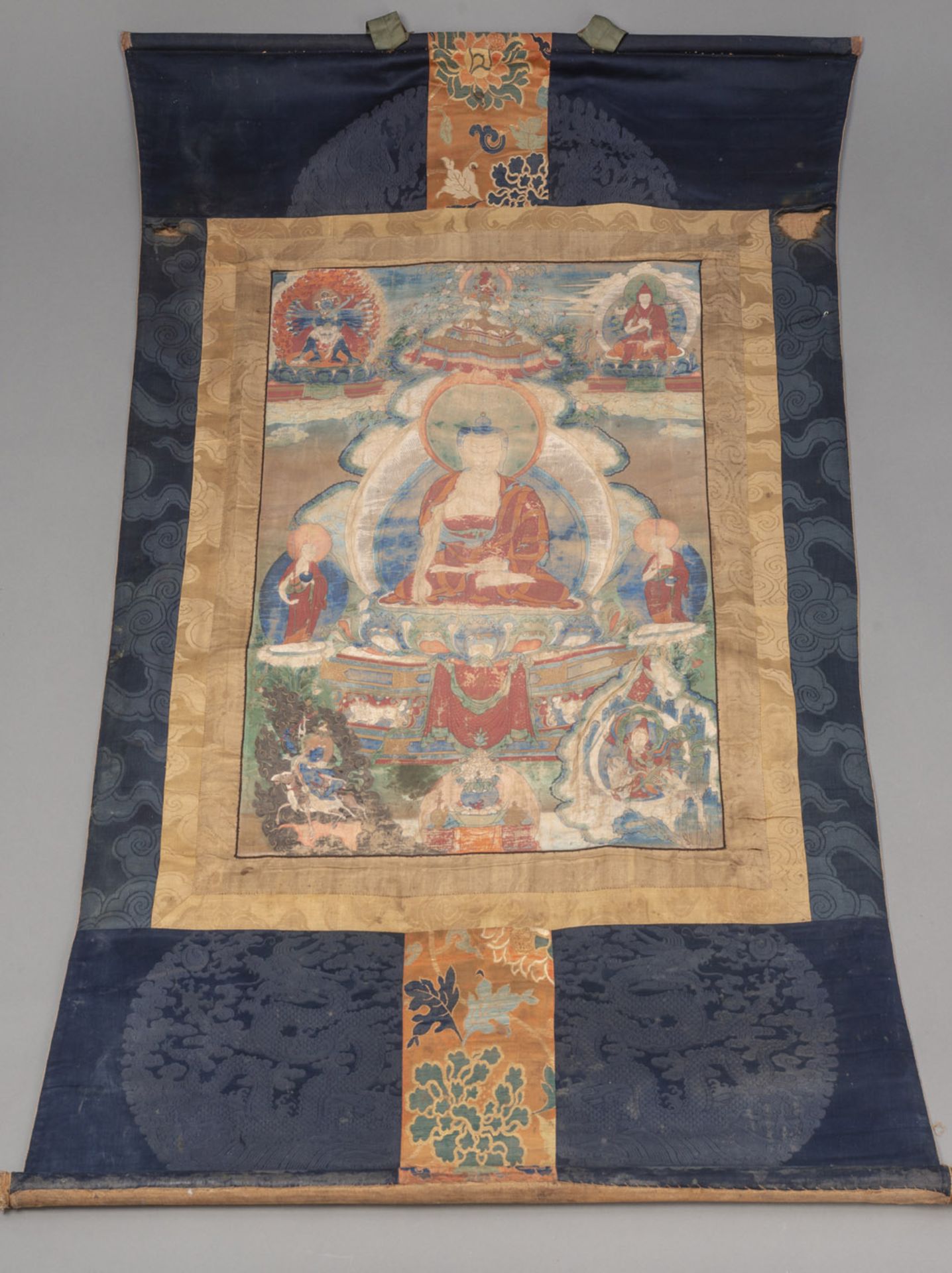 Thangka mit Darstellung des Buddha Shakyamuni - Bild 2 aus 4