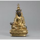 Teilvergoldete Bronze des Padmasambhava