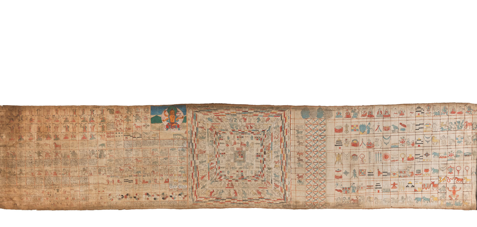 A RARE ASTROLOGICAL HANDSCROLL FOR DETERMING KARMIC FAVORABLE AND UNFAVORABLE DATES