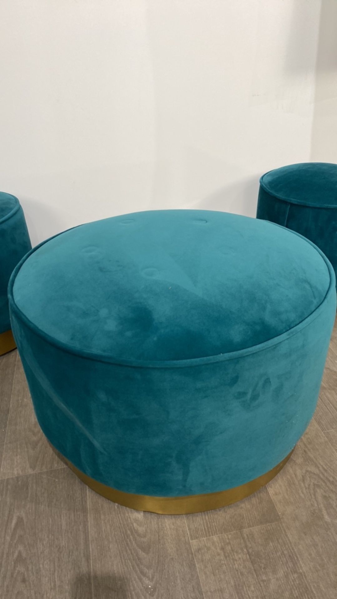 IKEA Teal Foot Stools - Image 4 of 4