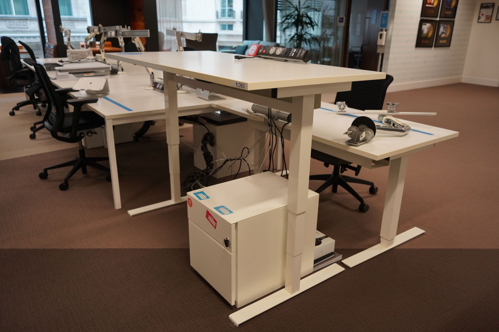 Sit Stand Desk - White - Image 4 of 6