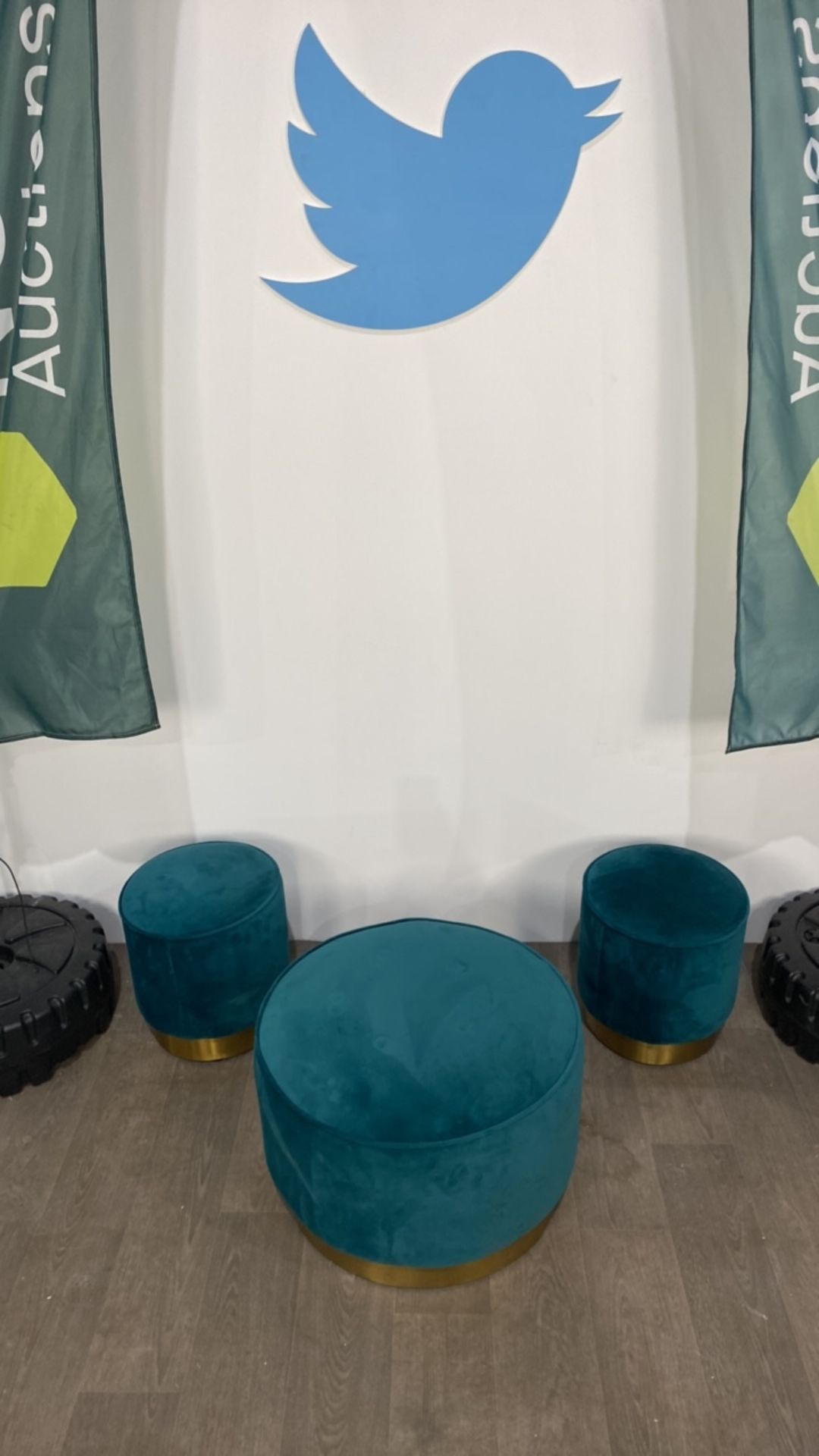 IKEA Teal Foot Stools - Image 2 of 4