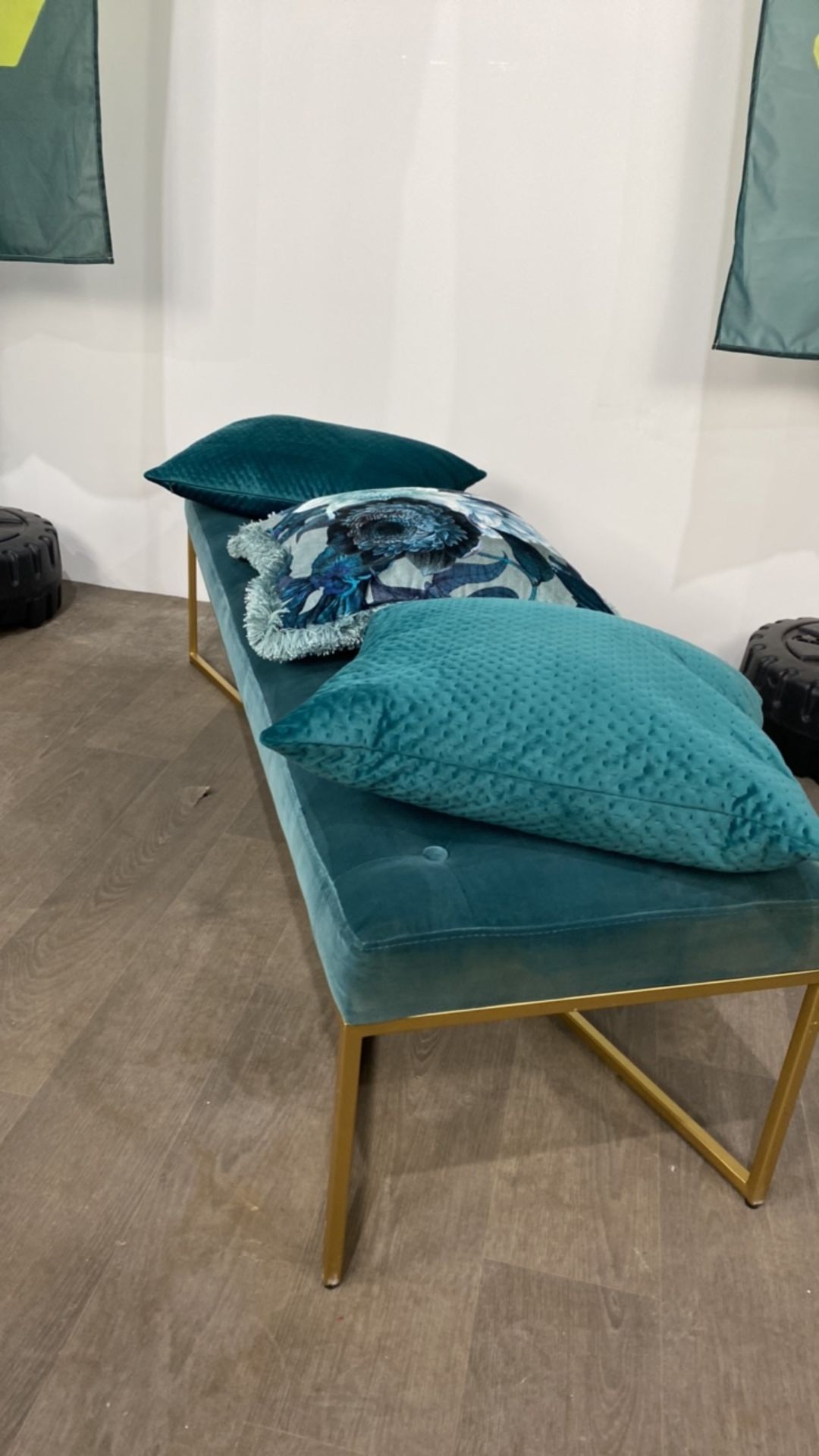 IKEA Teal Bench - Image 5 of 5