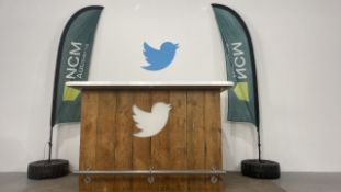 Twitter Branded Wooden Work Bench