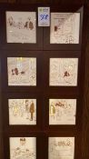 Illustrations in wooden frames X16