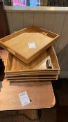 Oak effect wooden trays