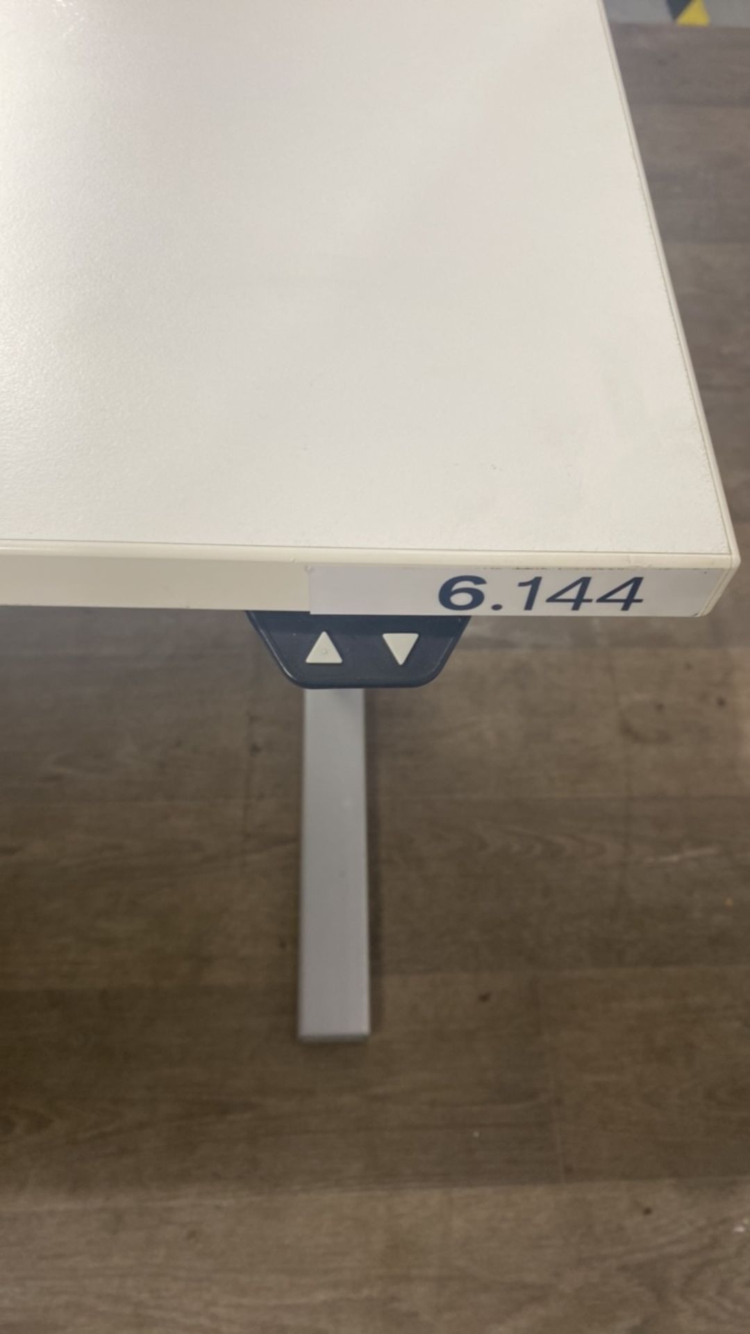 Sit Stand Desk - white with grey frame x2 - Image 4 of 5