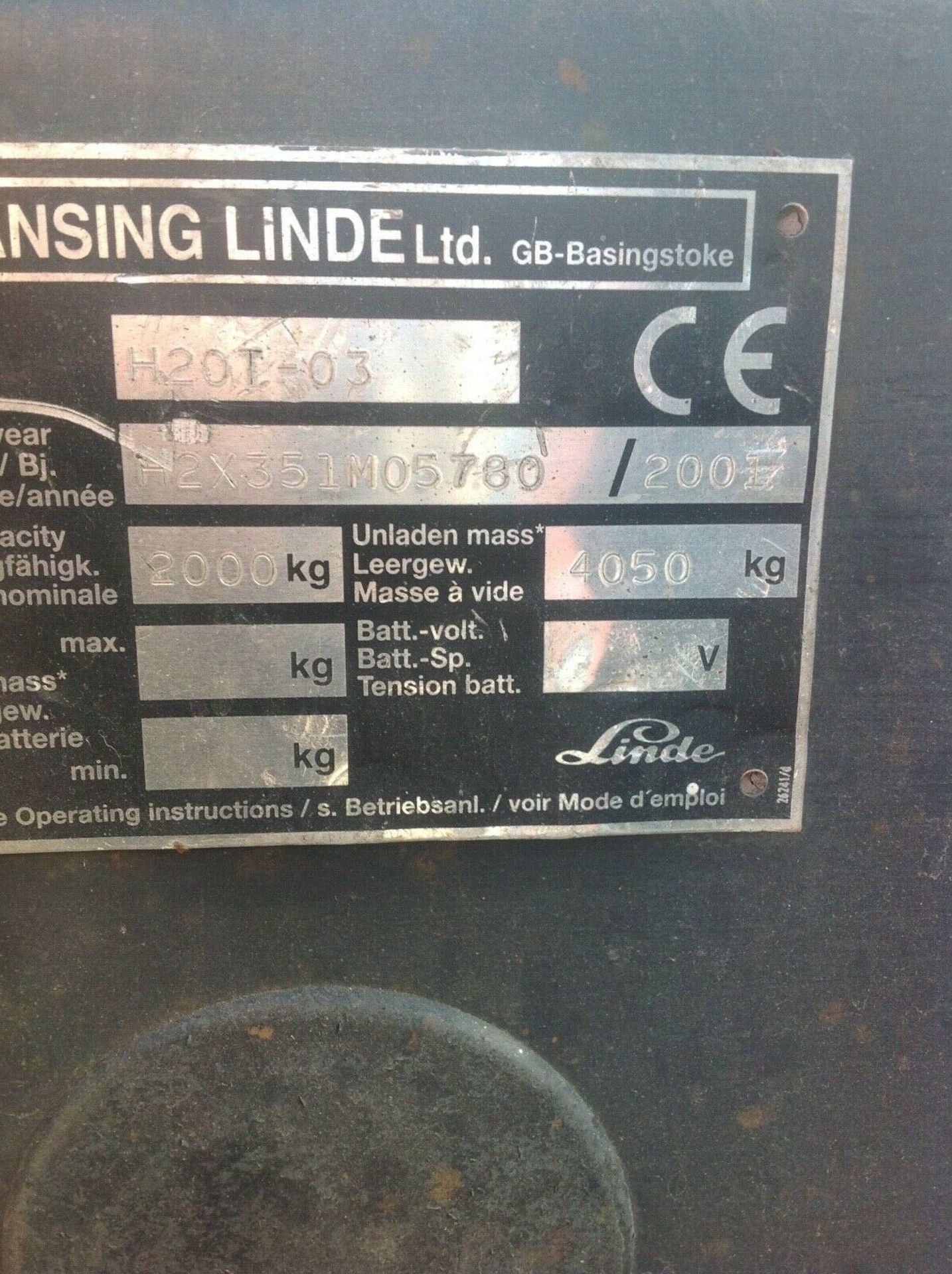 Linde 2 ton gas forklift - Image 4 of 6