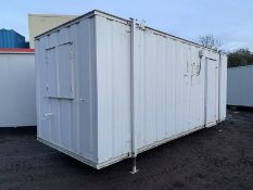 Portable Office 20ft Site Cabin Canteen Welfare Unit Anti Vandal Steel