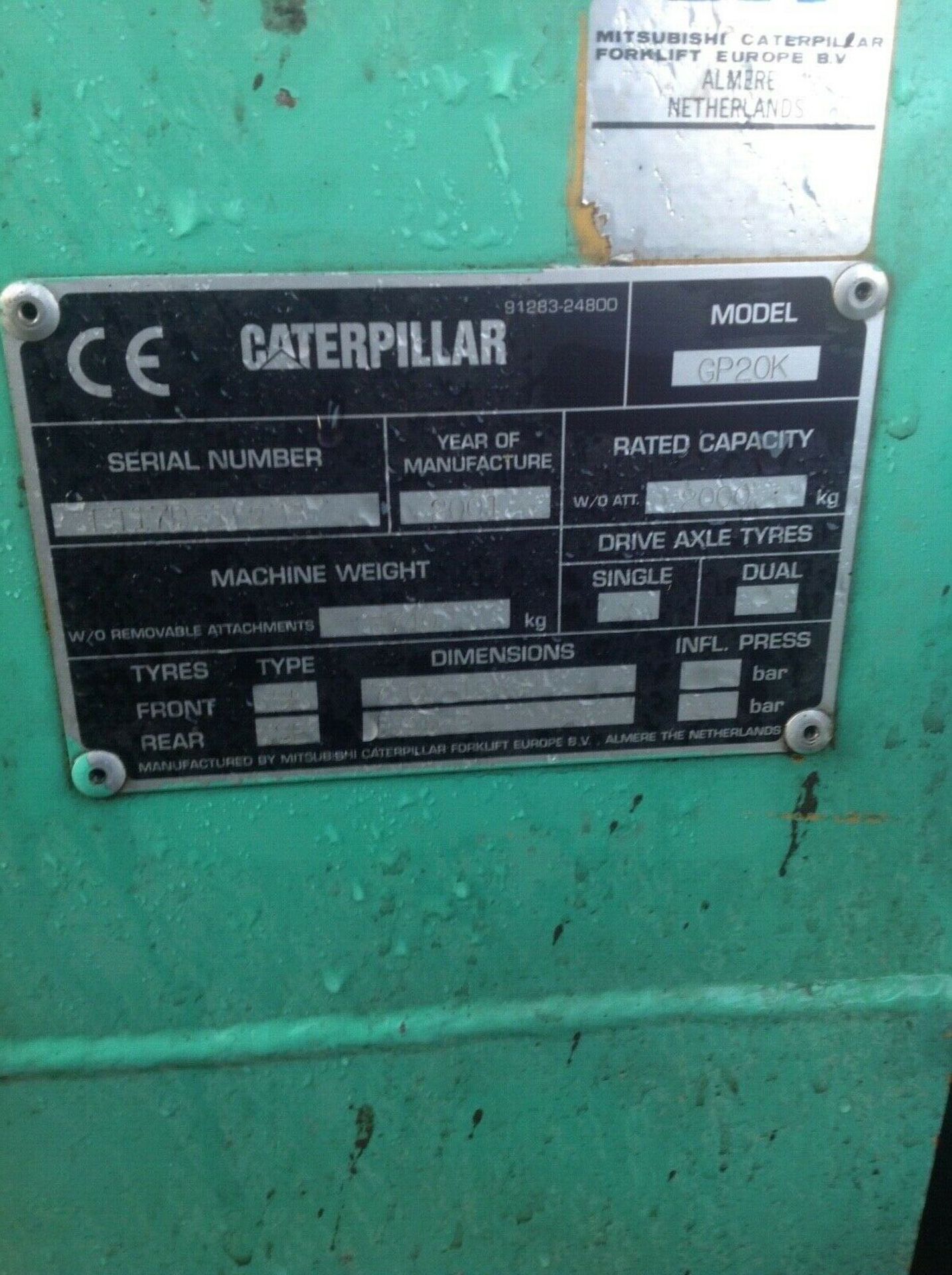 Caterpillar 2.0 ton gas forklift - Image 6 of 6