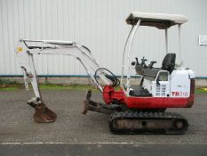 2009 Takeuchi TB016 mini digger excavator expanding tracks delivery arranged