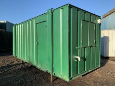 Portable Office 20ft Site Cabin Canteen Welfare Unit Anti Vandal Steel Container