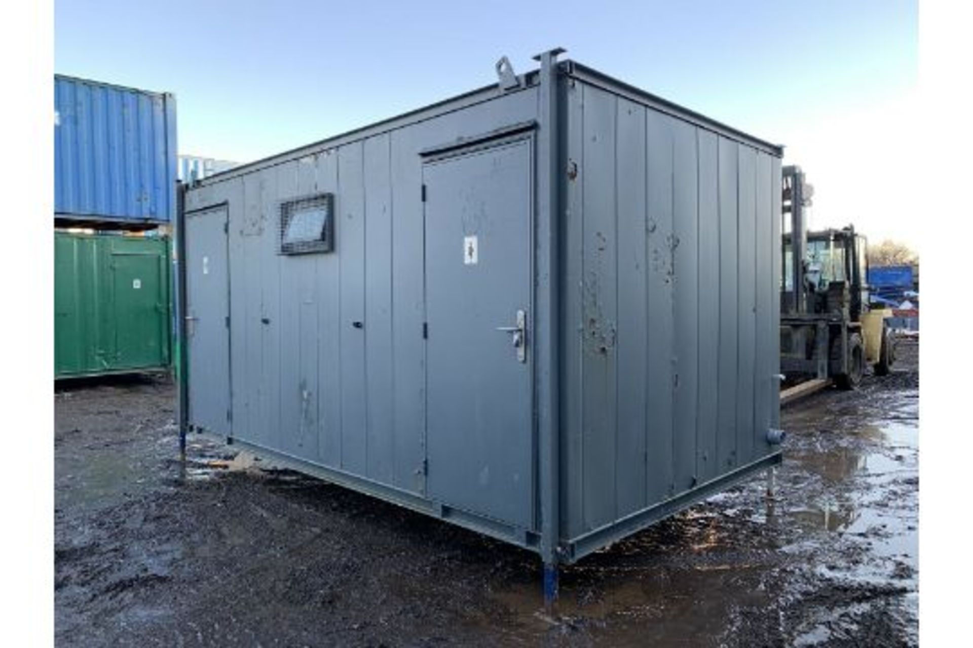 Portable Toilet Block Site Loo Cabin Steel Contain - Image 2 of 10