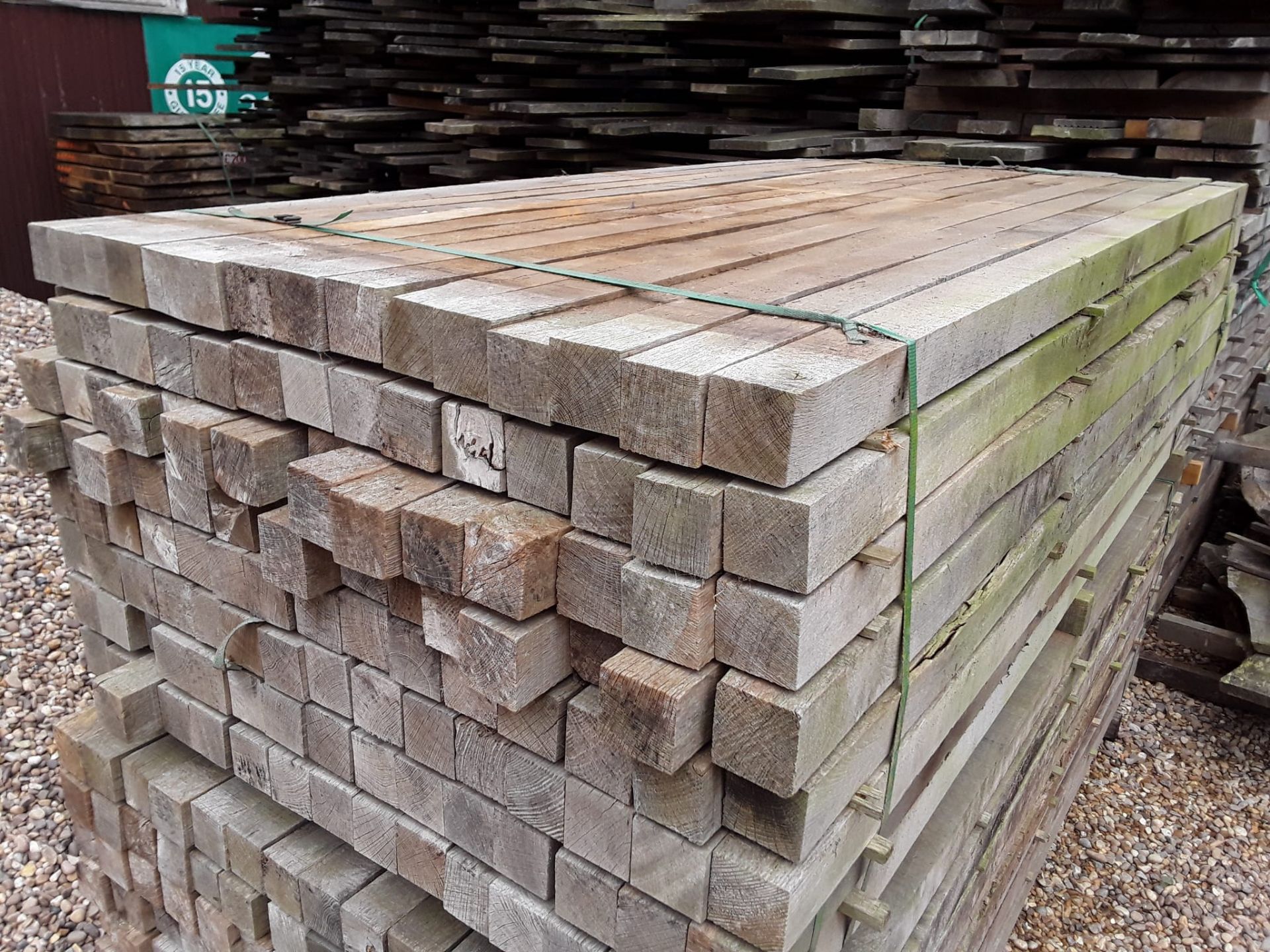 100x hardwood air dried timber sawn rustic English oak posts