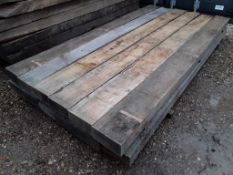 30x Hardwood Air Dried Timber Sawn Rustic English Oak Sleepers