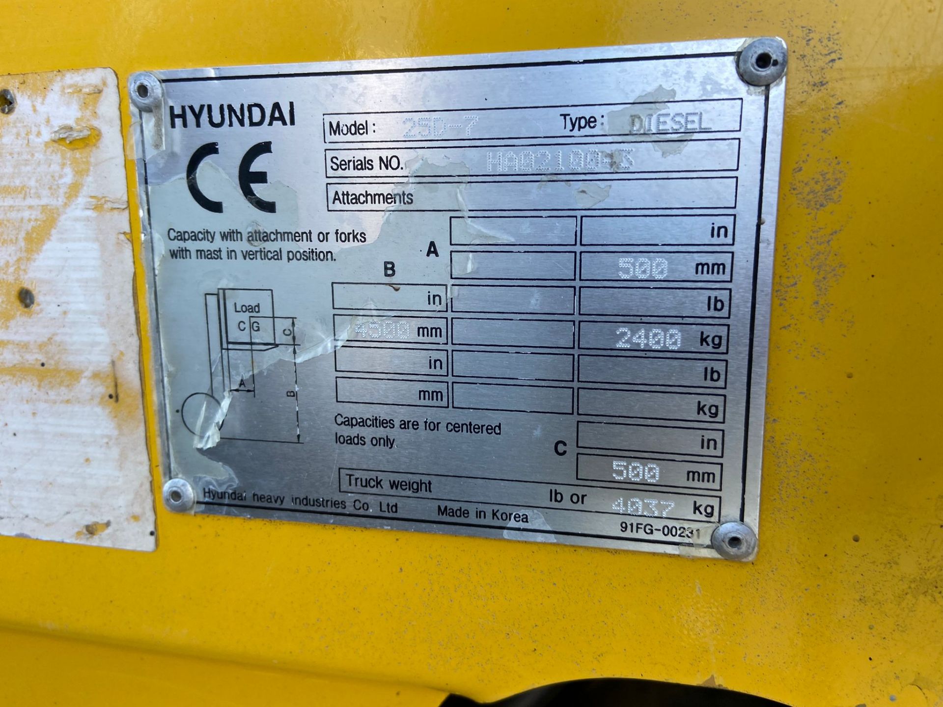 Nissan 3Tonne Diesel Forklift - Image 4 of 7