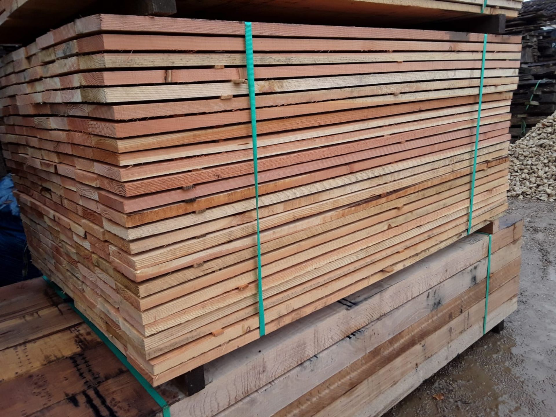 100x Softwood Unseasoned Sawn Mixed Larch / Douglas Fir Boards / Planks / Cladding - Image 9 of 12
