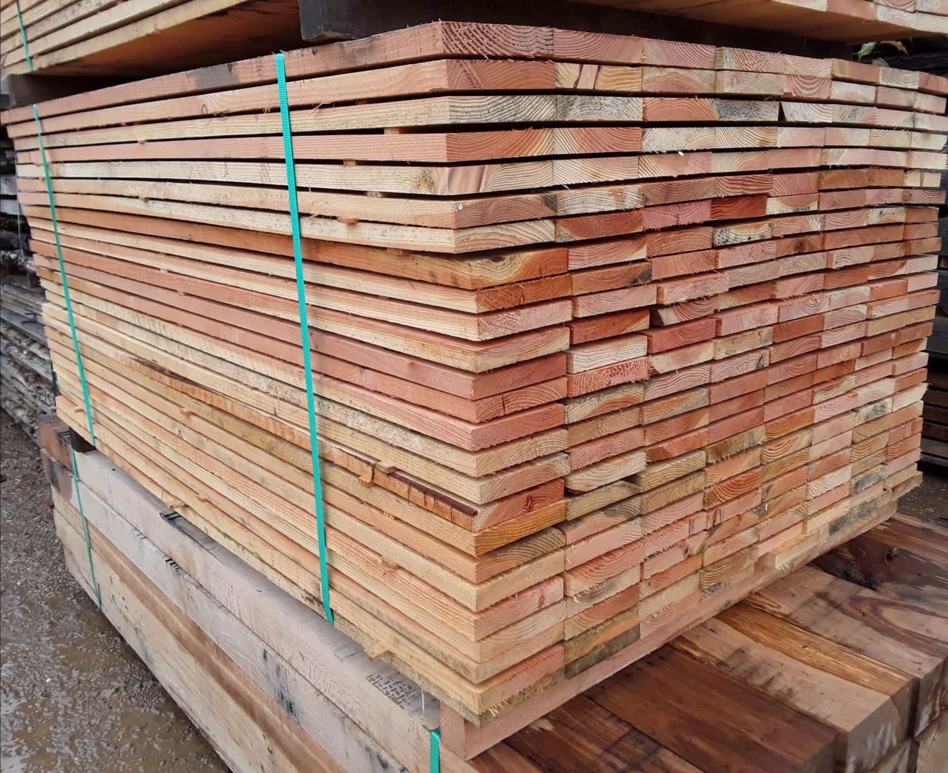 100x Softwood Unseasoned Sawn Mixed Larch / Douglas Fir Boards / Planks / Cladding - Image 11 of 12