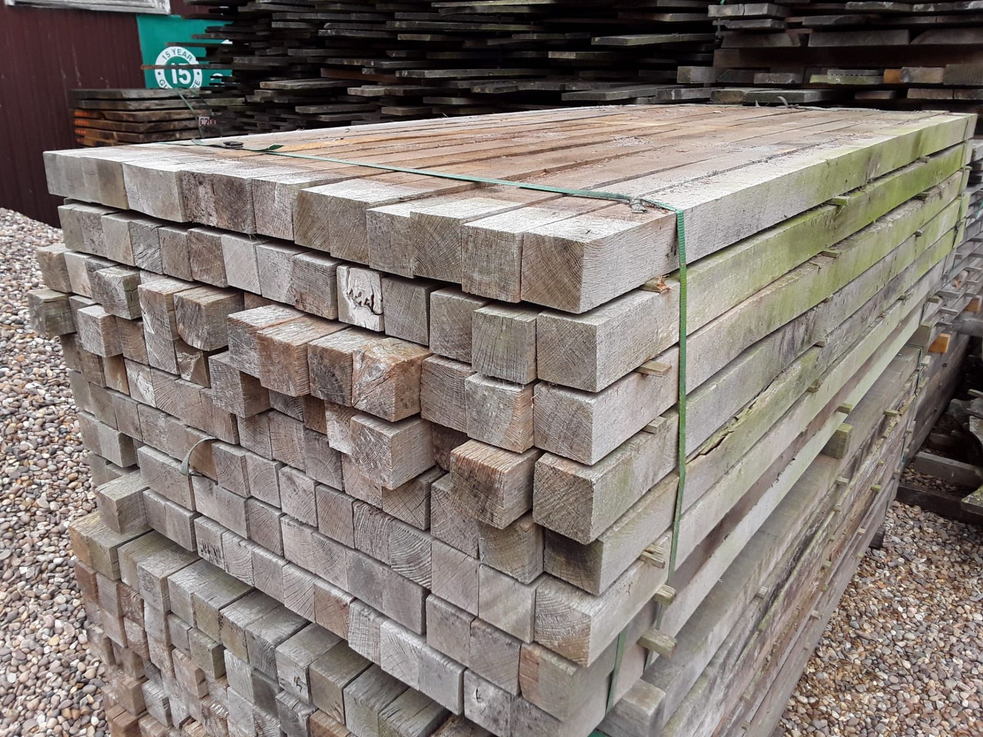 100x hardwood air dried timber sawn rustic English oak posts - Image 4 of 9