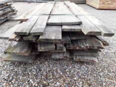 40x Hardwood Rustic Timber Air Dried Sawn Waney Edge / Live Edge English Oak Boards / Planks