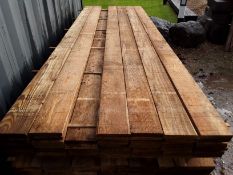 80x softwood sawn pressure treated featheredge boards / timber planks / fence boards