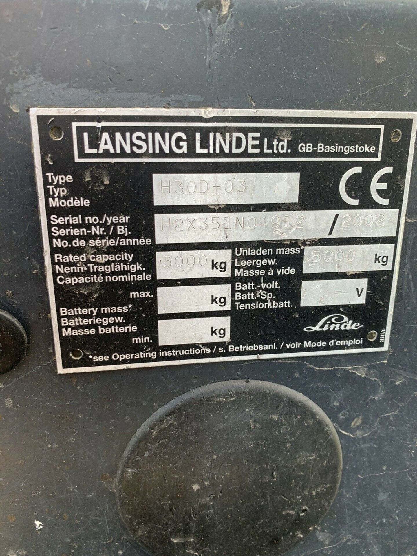 Linde 3 Tonne Diesel Contanier Spec Forklift - Image 4 of 5