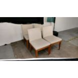 Billiani Wooden Framed Leather Effect Chair x4