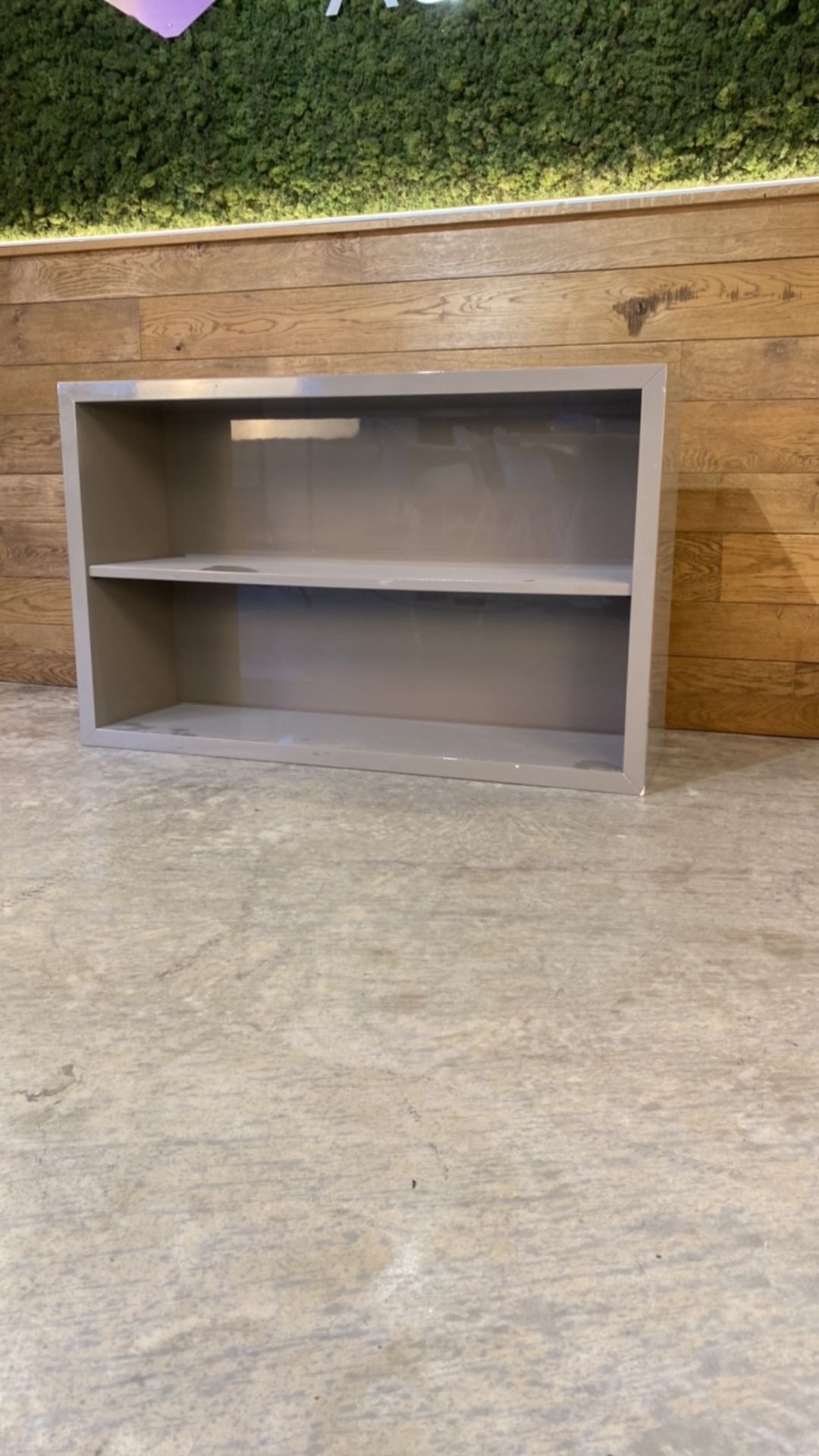 Double Shelving Unit - Grey Gloss Finished - Image 2 of 3