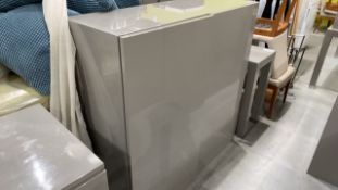 Double Door Cabinet - Gloss Grey Finish