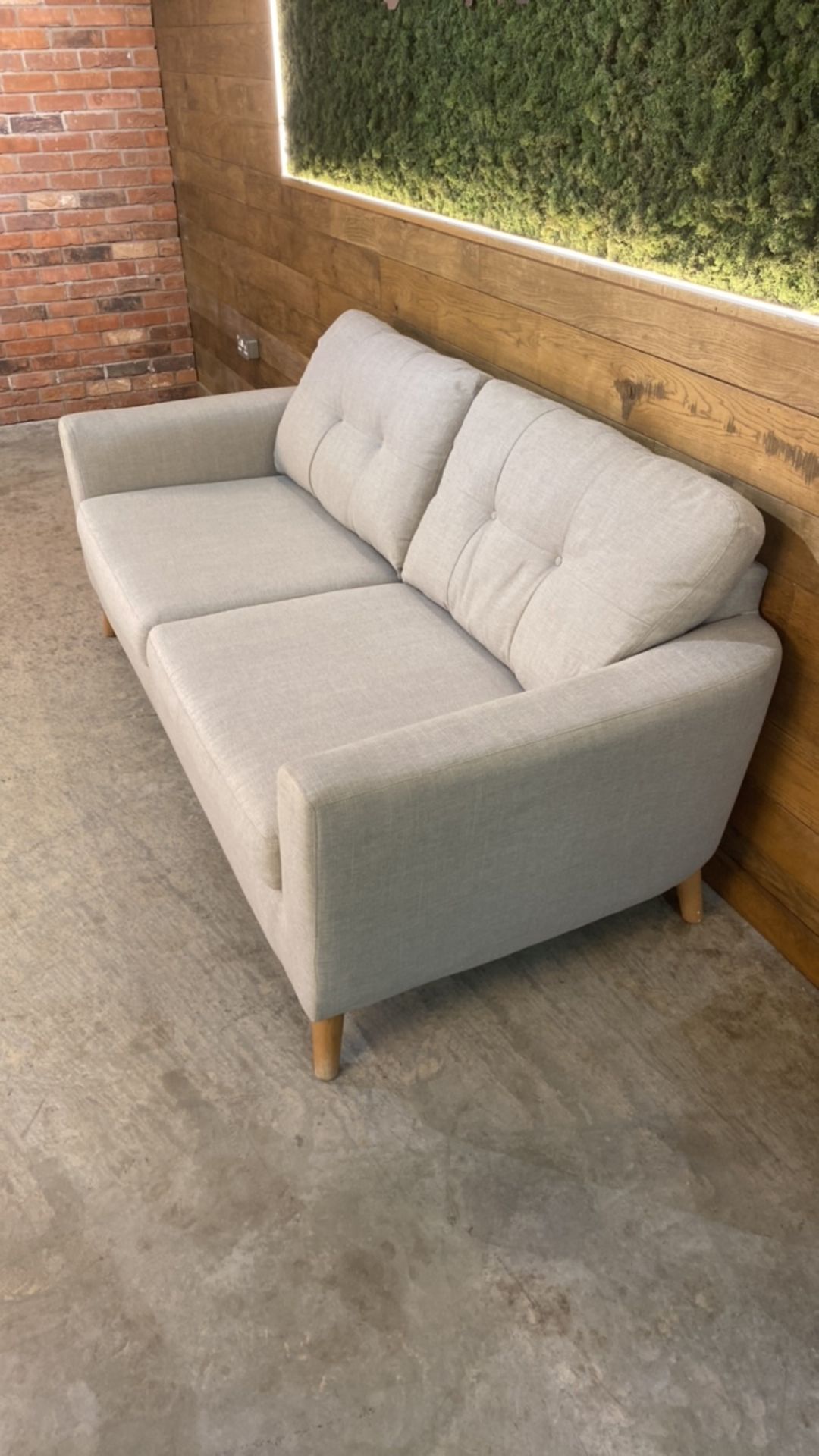 Two Seater Grey Sofa - Image 3 of 5