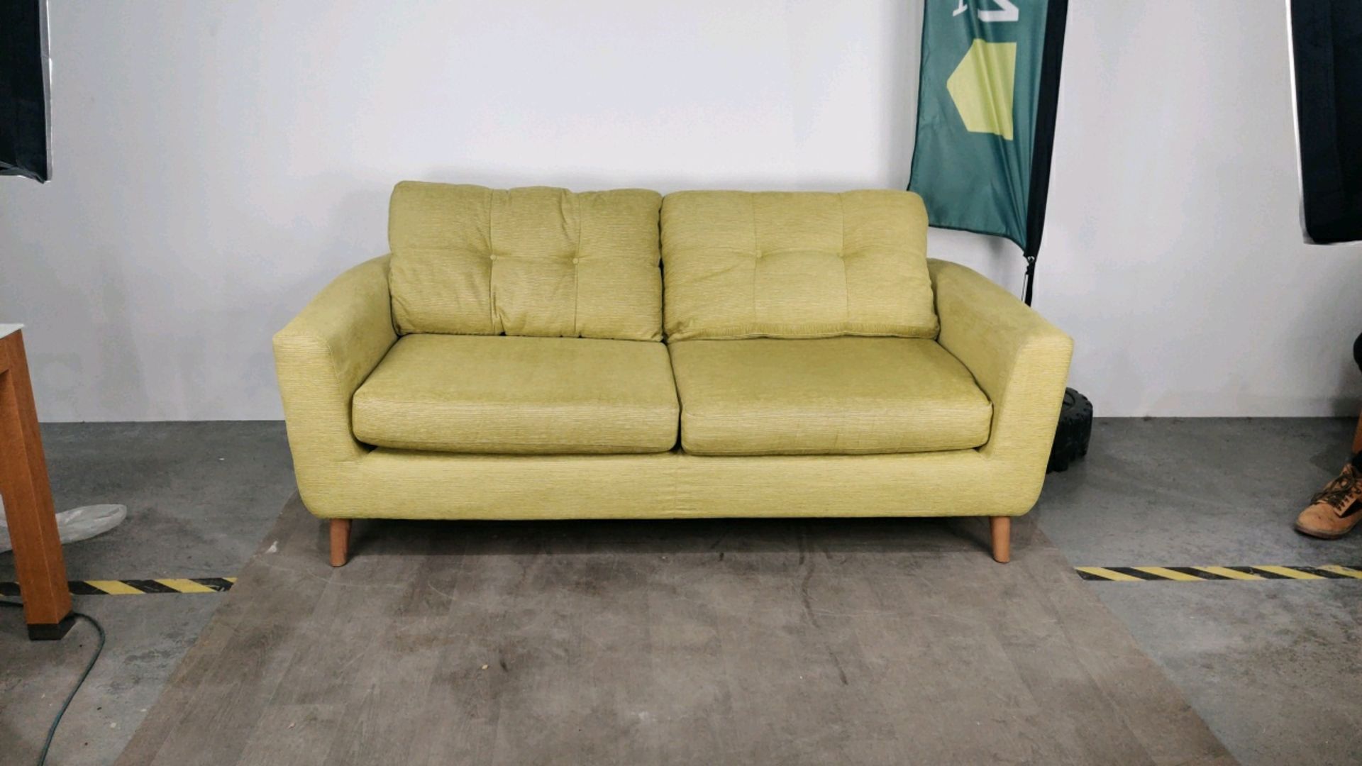 Two Seater Green Sofa - Image 2 of 2